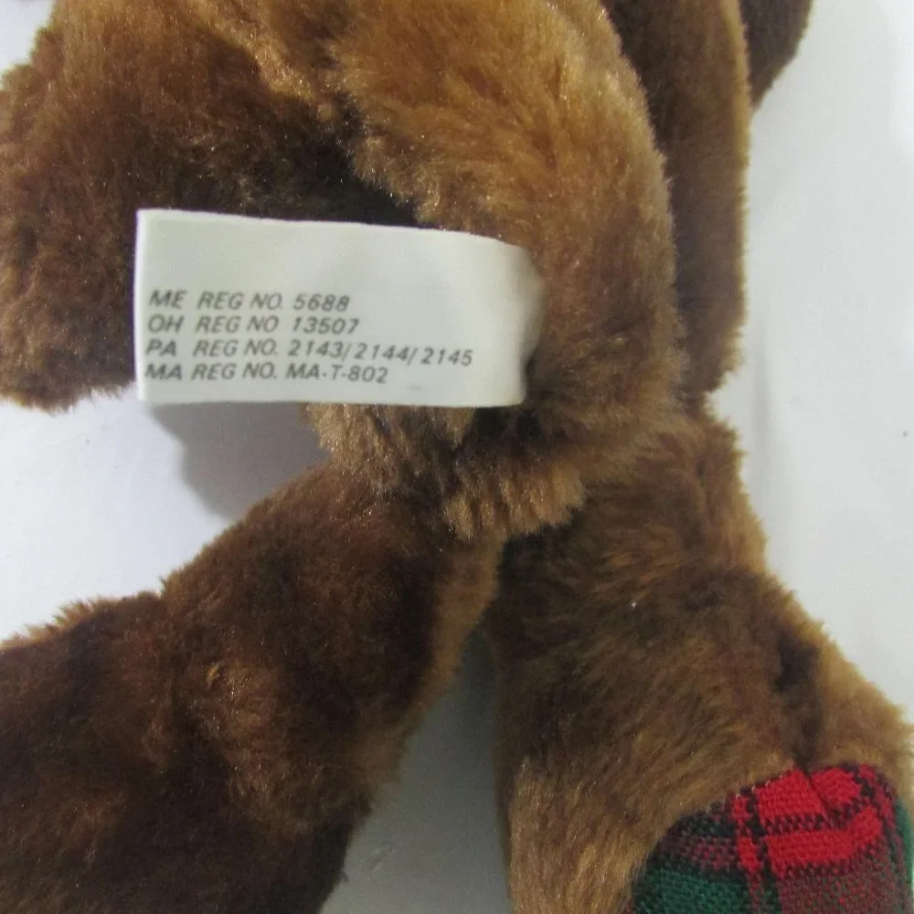 House Of Lloyd Reindeer Stocking Bag Vintage Plush
